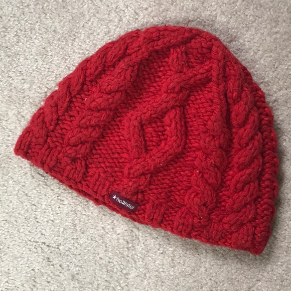 Hollister Accessories - Hollister Red wool/acrylic beanie warm cap.